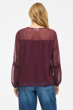 Blusa plumeti de manga comprida