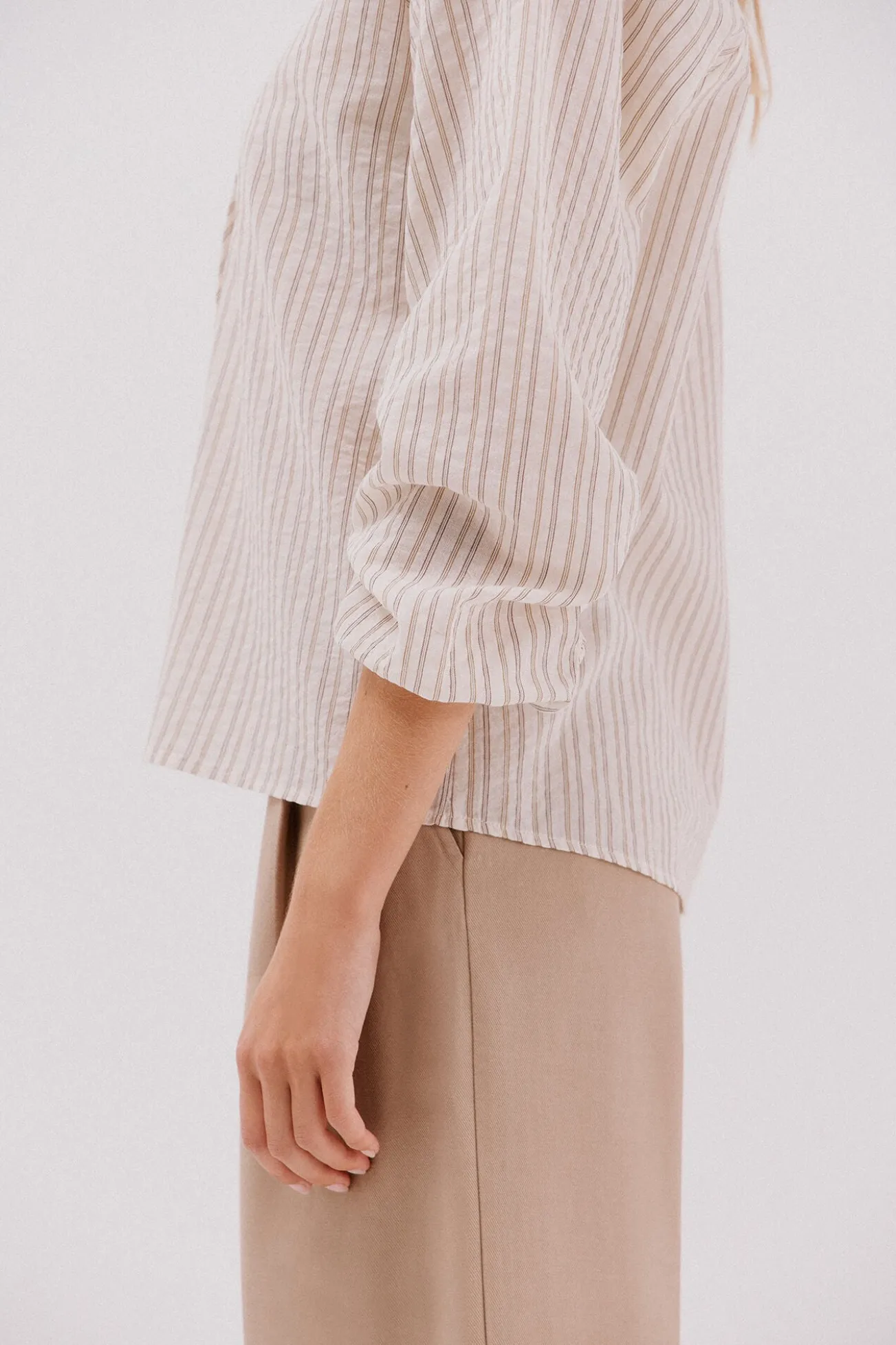 Blusa riscas de cordão