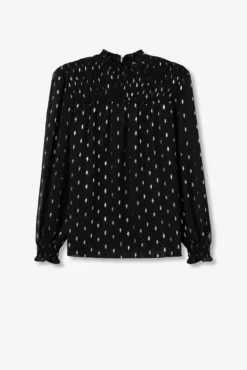 Blusa Semitransparente Drapeada