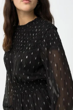 Blusa Semitransparente Drapeada