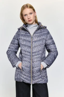 Blusão acolchoada estampada