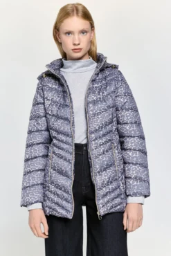 Blusão acolchoada estampada