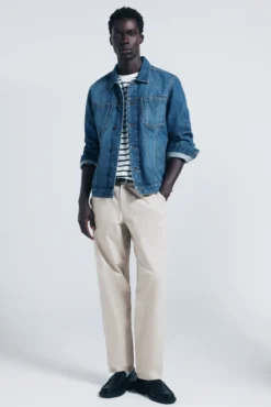 Blusão denim básico