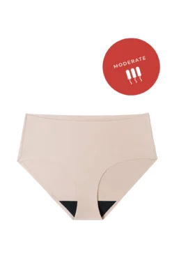 Braga menstrual talle alto arena – Absorción media