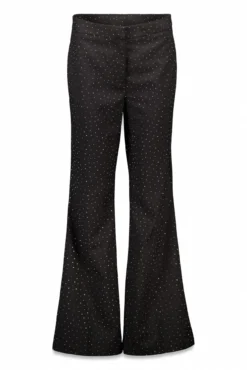 Calça boca de sino com strass