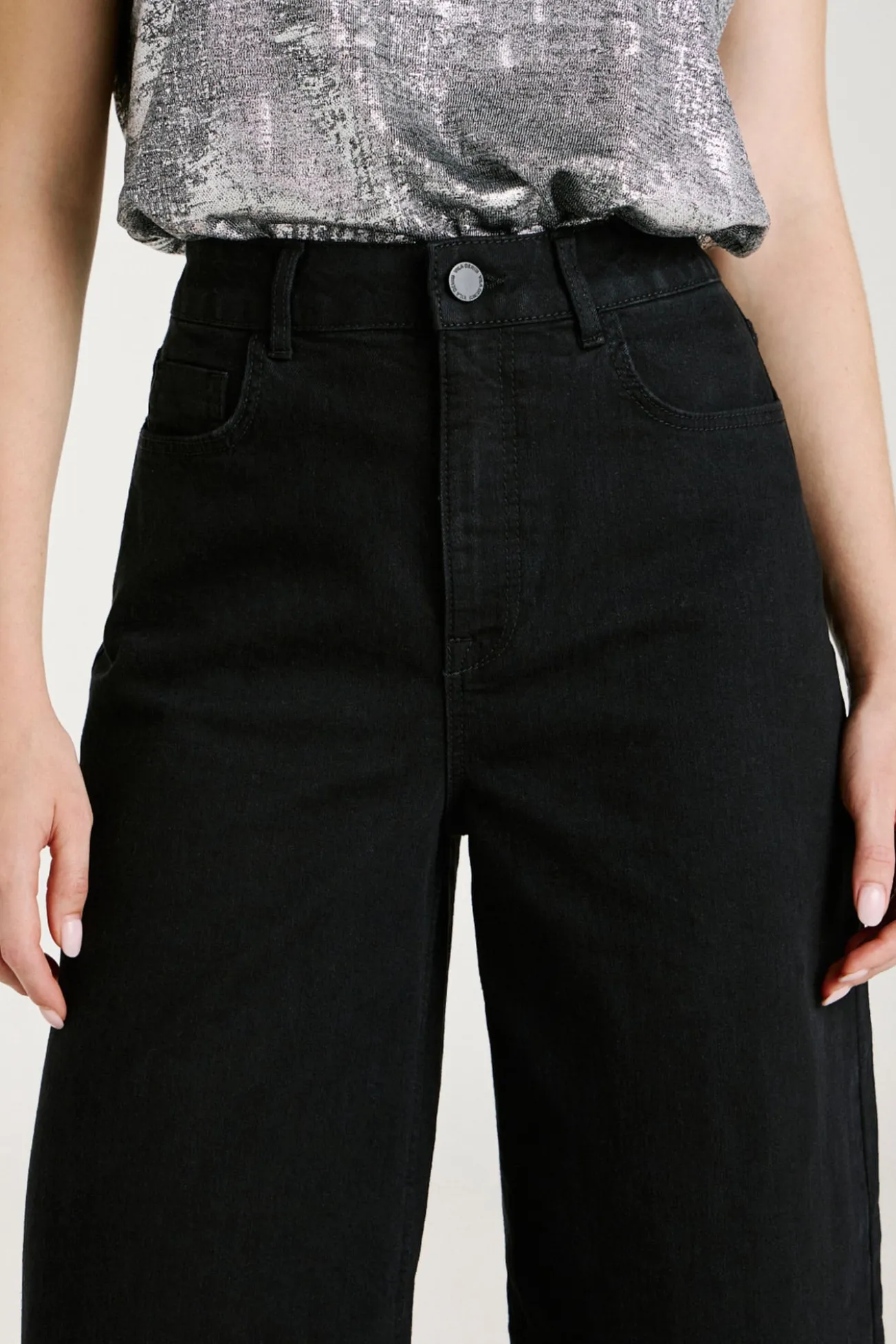 Calça calça de perna larga