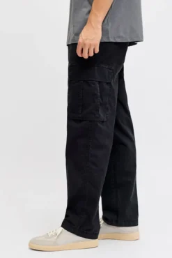 Calça cargo em algodão de cintura média
