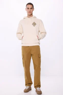 Calça cargo lavada
