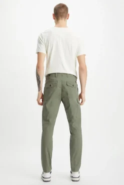 Calça cargo para homem slim cônica