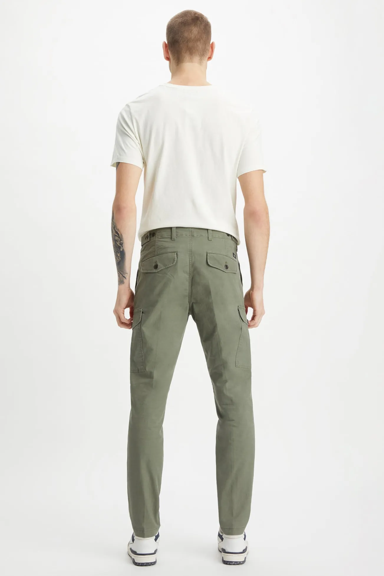 Calça cargo para homem slim cônica