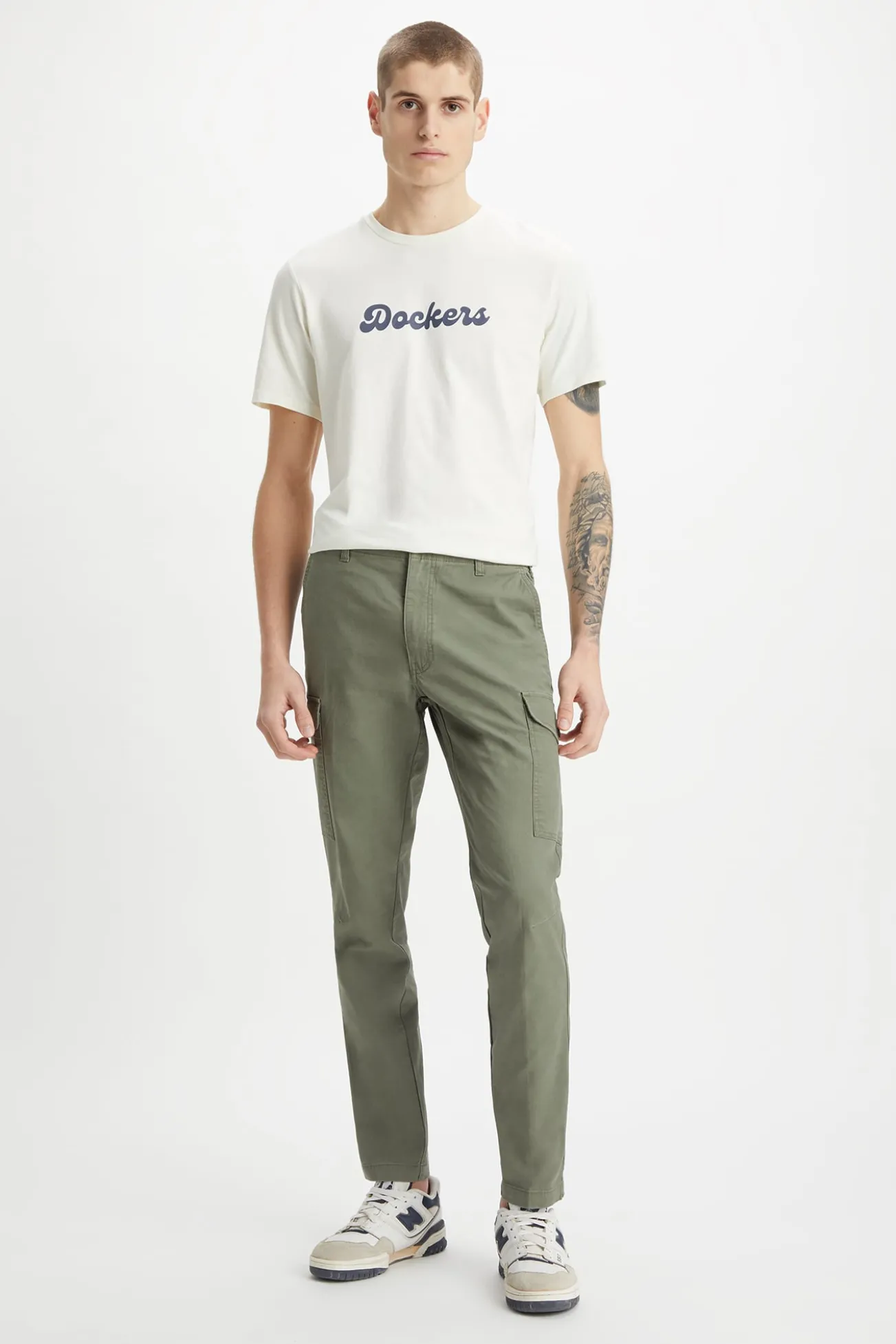 Calça cargo para homem slim cônica