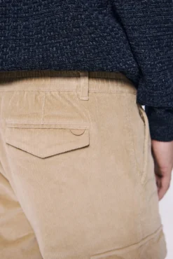 Calça cargo slim fit de veludo