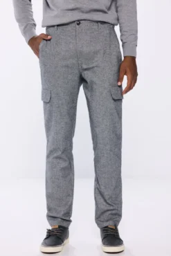 Calça cargo slim fit melange conforto