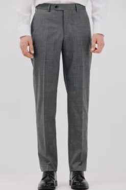 Calça cinza slim fit