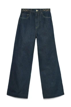 Calça com detalhe de corrente
