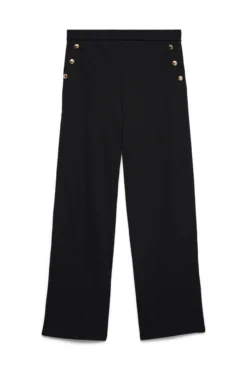 Calça comprida com detalhe de botão