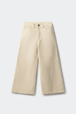 Calça culotte de microveludo cotelê para meninas