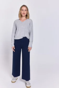 Calça de culotte alta