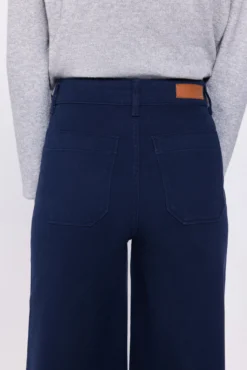 Calça de culotte alta