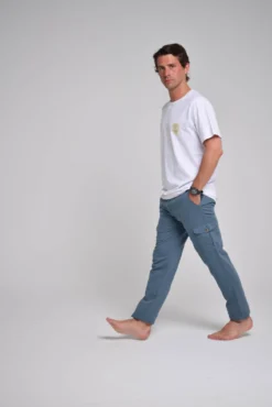 Calça de linho cargo