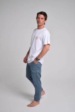 Calça de linho cargo