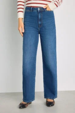 Calça denim larga