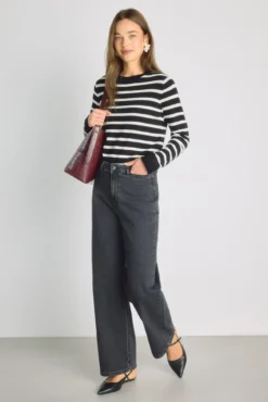 Calça denim larga