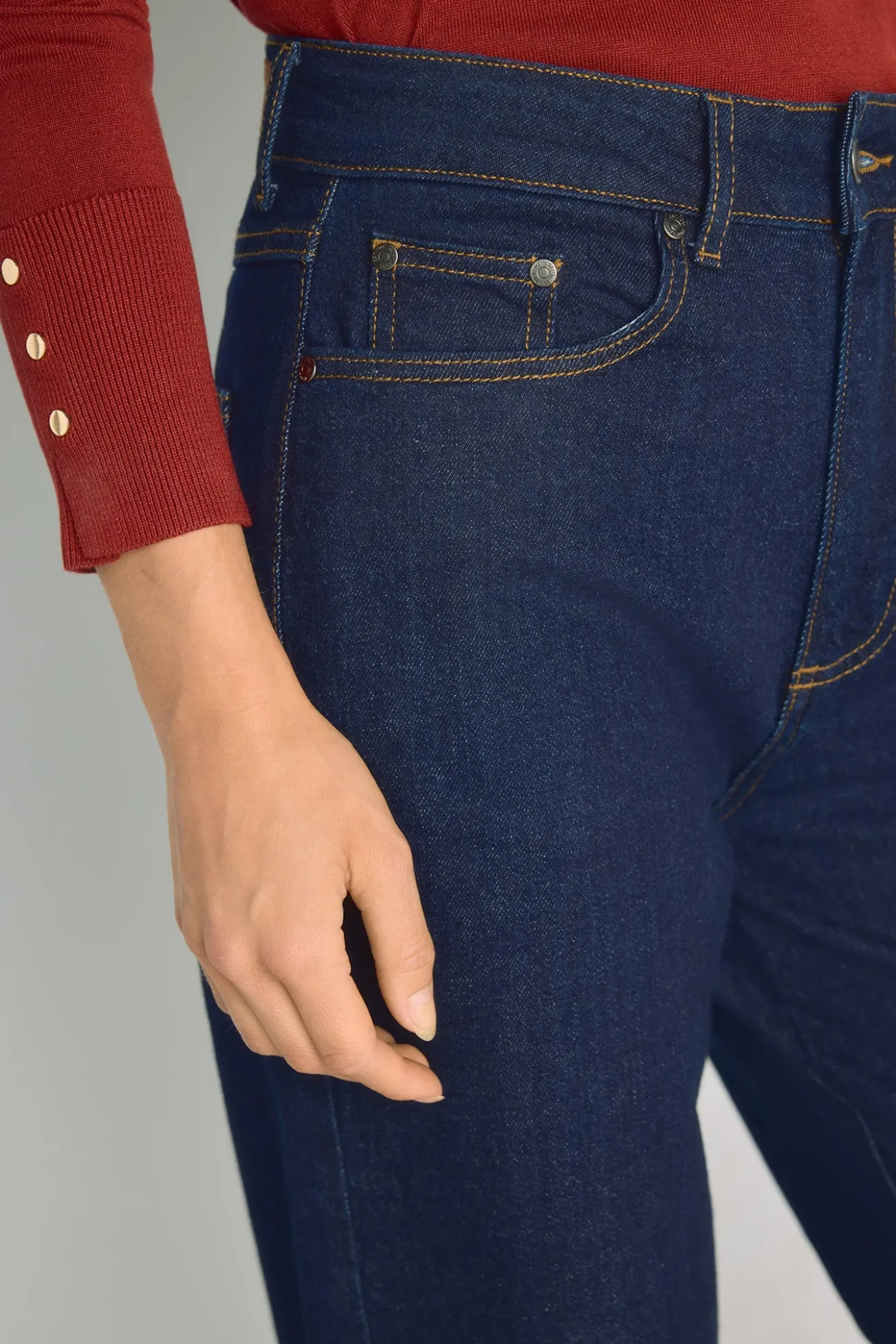 Calça denim larga