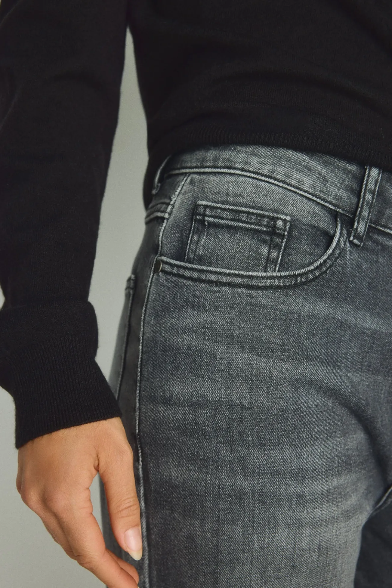 Calça denim larga