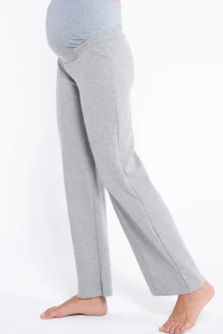 Calça de pré-mamã de malha com costuras