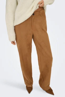Calça de terno de camurça