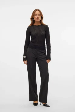 Calça de terno listradas