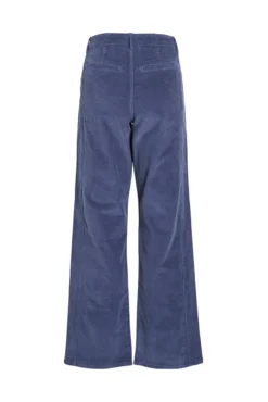 Calça de veludo cotelê de perna larga