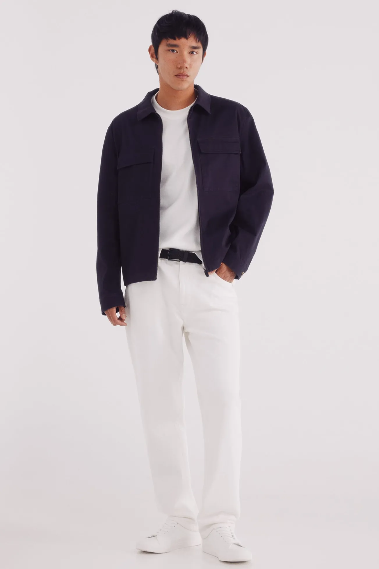 Calça jeans branca reta
