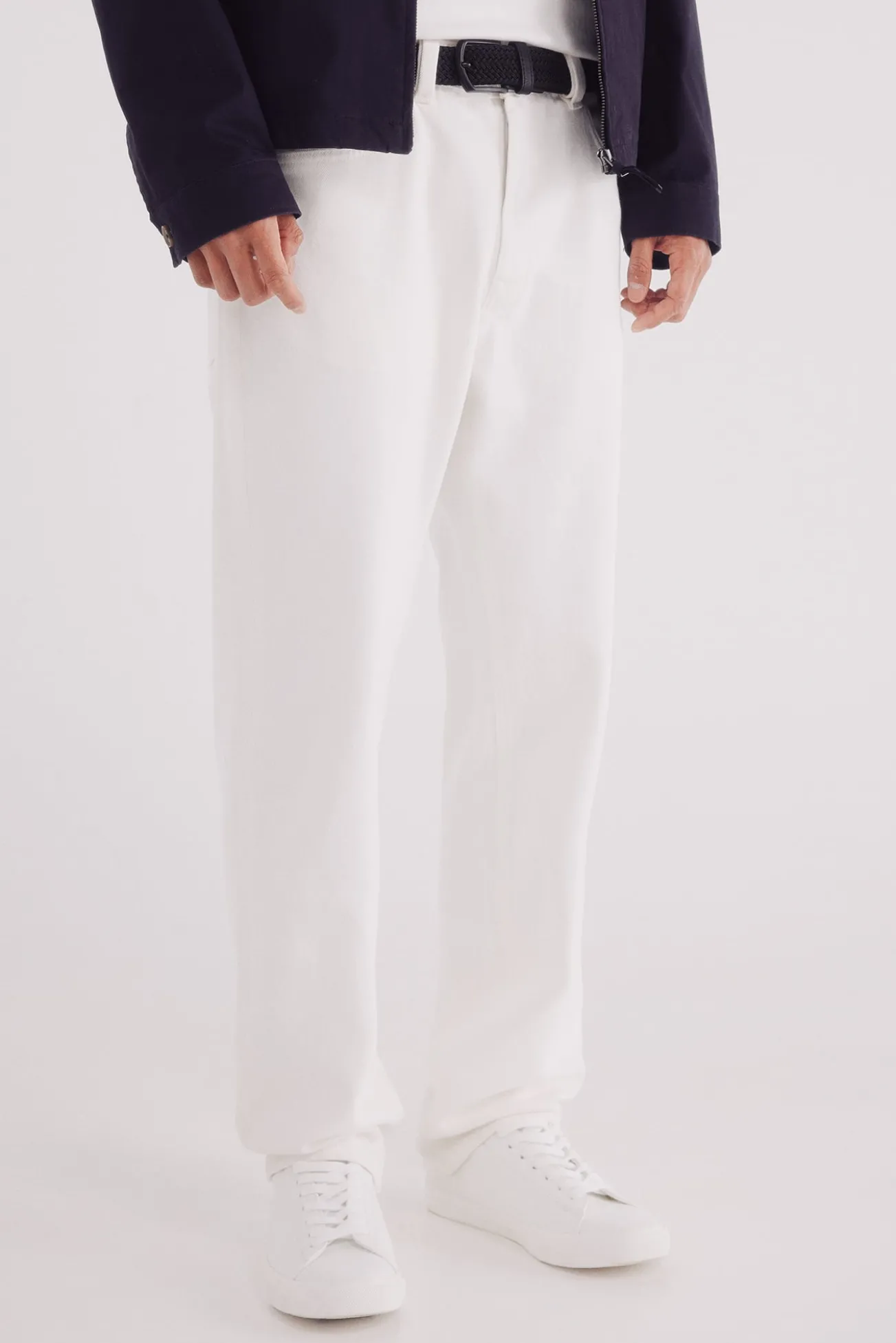 Calça jeans branca reta
