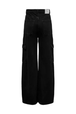 Calça jeans cargo larga