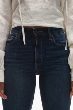 Calça jeans flare de cintura alta