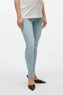 Calça jeans longa maternity