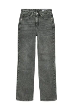 Calça jeans reta de cintura alta
