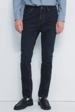 Calça jeans skinny azul bem escura