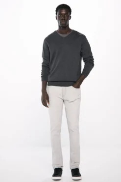 Calça jeans skinny cinza claro