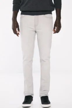 Calça jeans skinny cinza claro
