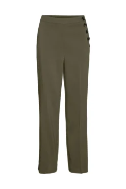 Calça reta com detalhe de botões