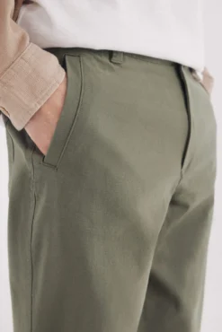 Calça reta de lona