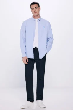 Calças chino estampado slim fit