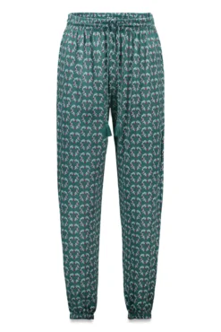 Calças comprida de malha com estampado de coração