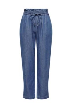 Calças de ganga fluidas tencel