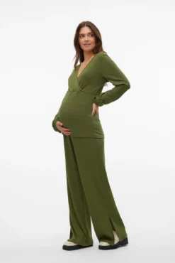 Calças de maternity compridas de algodão
