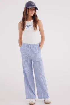 Calças de pijama riscas para meninas