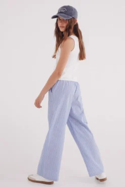 Calças de pijama riscas para meninas
